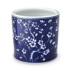 Williams Sonoma Large Plum Blossom Ginger Jar Utensil Holder